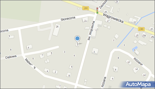 Mieścisko, św. Wojciecha, 2, mapa Mieścisko