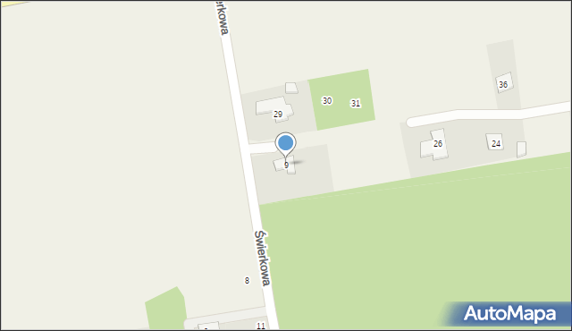 Mikołajówek, Świerkowa, 9, mapa Mikołajówek