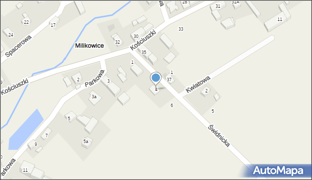 Milikowice, Świdnicka, 4, mapa Milikowice