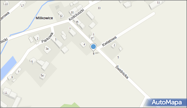 Milikowice, Świdnicka, 6, mapa Milikowice