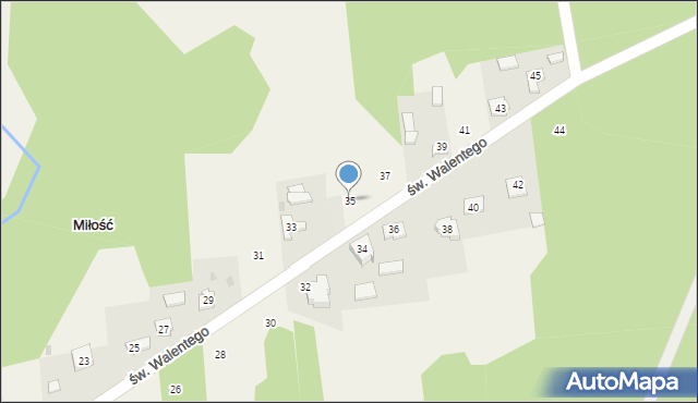 Miłość, św. Walentego, 35, mapa Miłość