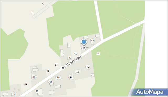 Miłość, św. Walentego, 43, mapa Miłość