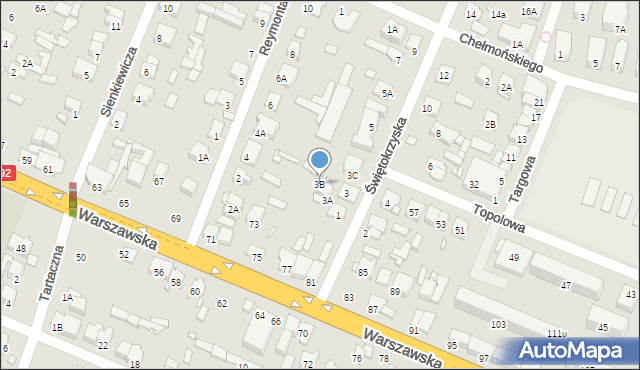 Mińsk Mazowiecki, Świętokrzyska, 3B, mapa Mińsk Mazowiecki