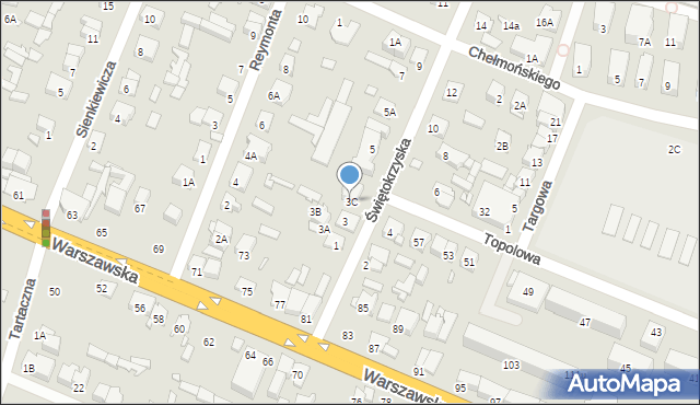 Mińsk Mazowiecki, Świętokrzyska, 3C, mapa Mińsk Mazowiecki