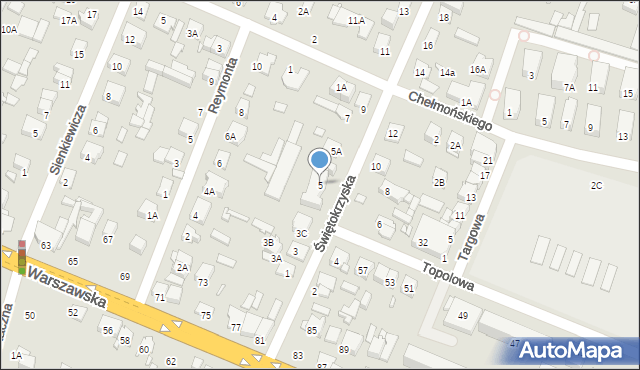 Mińsk Mazowiecki, Świętokrzyska, 5, mapa Mińsk Mazowiecki
