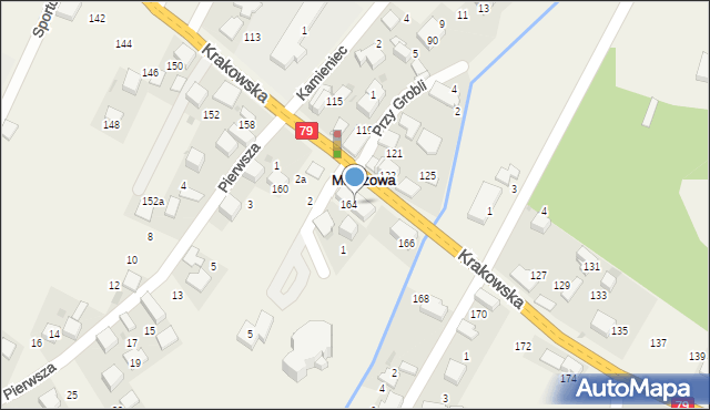 Młoszowa, św. Józefa Robotnika, 1A, mapa Młoszowa