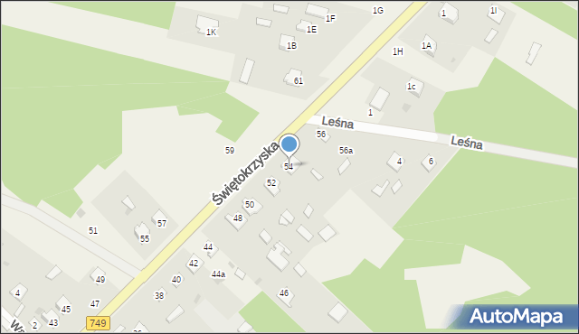 Młynek Nieświński, Świętokrzyska, 54, mapa Młynek Nieświński