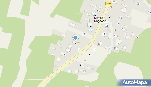 Młynek Nieświński, Świętokrzyska, 9, mapa Młynek Nieświński