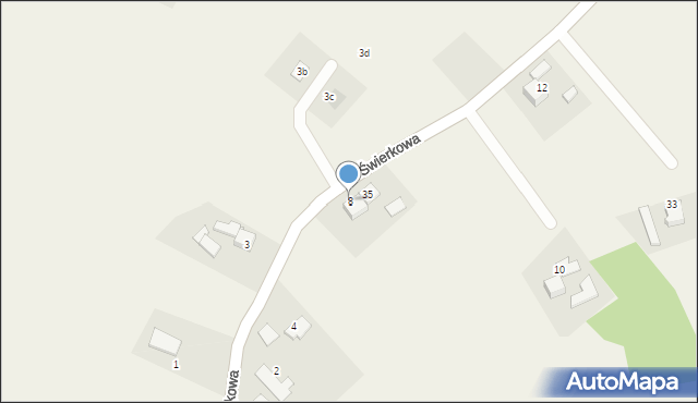 Mnich, Świerkowa, 8, mapa Mnich