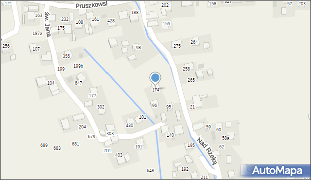 Mników, św. Jana, 29, mapa Mników