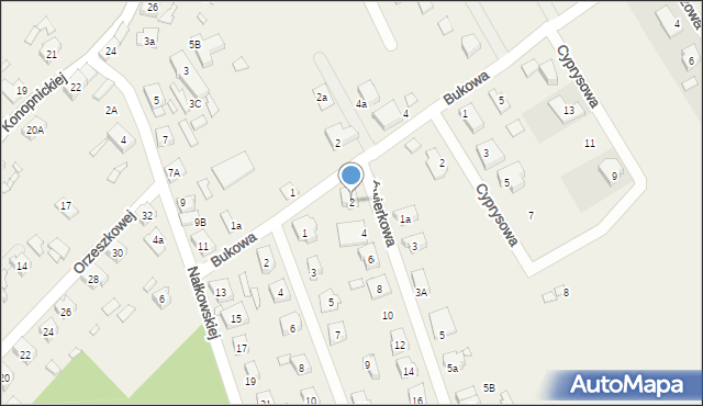 Modrzyca, Świerkowa, 2, mapa Modrzyca