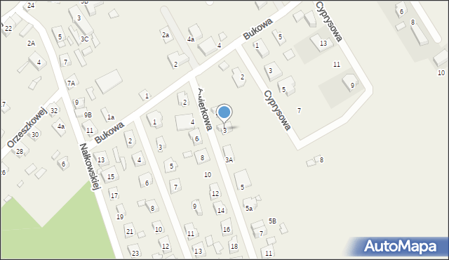 Modrzyca, Świerkowa, 3, mapa Modrzyca