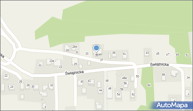Mogilany, Świątnicka, 35, mapa Mogilany