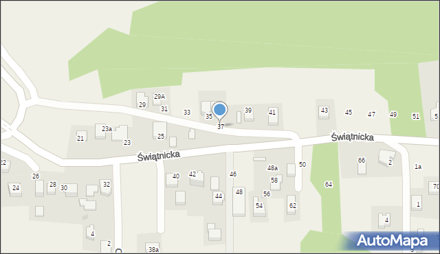 Mogilany, Świątnicka, 37, mapa Mogilany