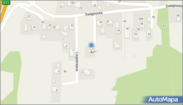 Mogilany, Świątnicka, 38a, mapa Mogilany