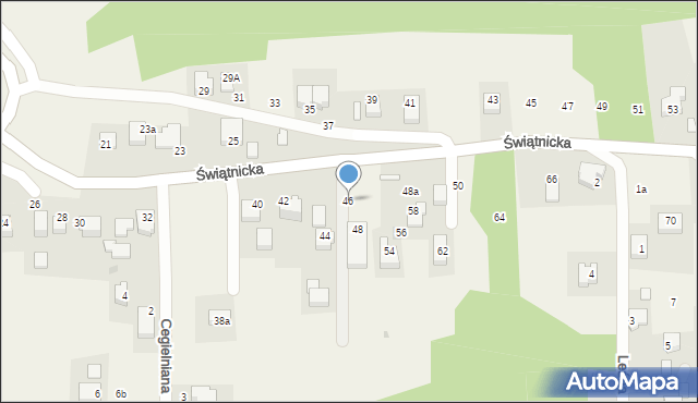 Mogilany, Świątnicka, 46, mapa Mogilany