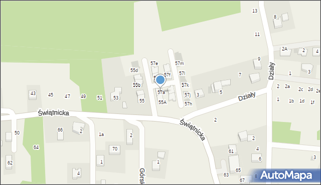 Mogilany, Świątnicka, 57a, mapa Mogilany