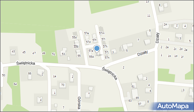 Mogilany, Świątnicka, 57b, mapa Mogilany