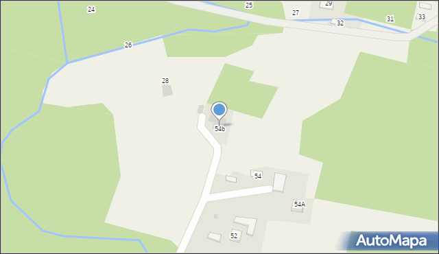 Mokrzyska, św. s. Faustyny, 54b, mapa Mokrzyska