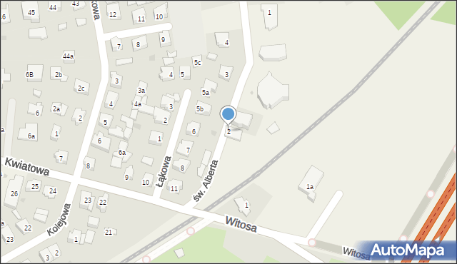 Mosty, św. Alberta, 2, mapa Mosty