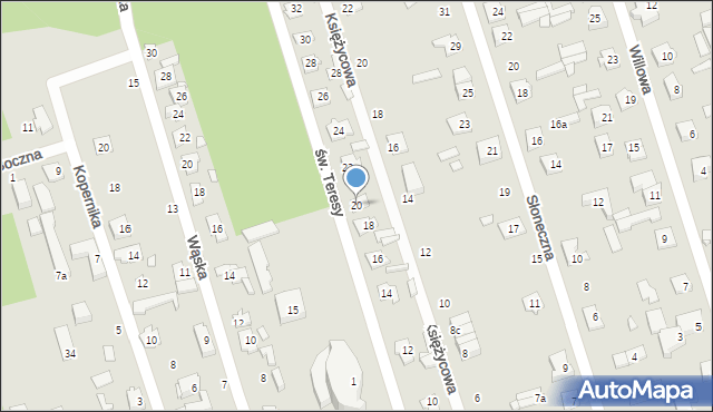 Mrozy, św. Teresy, 20, mapa Mrozy