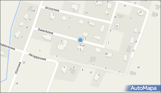 Mścice, Świerkowa, 6, mapa Mścice