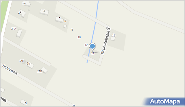 Myśliszów, Świerkowa, 14, mapa Myśliszów