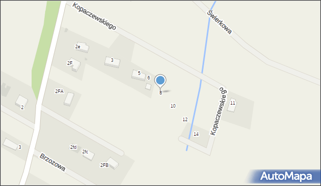 Myśliszów, Świerkowa, 8, mapa Myśliszów