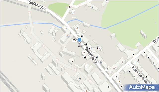 Mysłowice, Świerczyny Bernarda, 19a, mapa Mysłowice