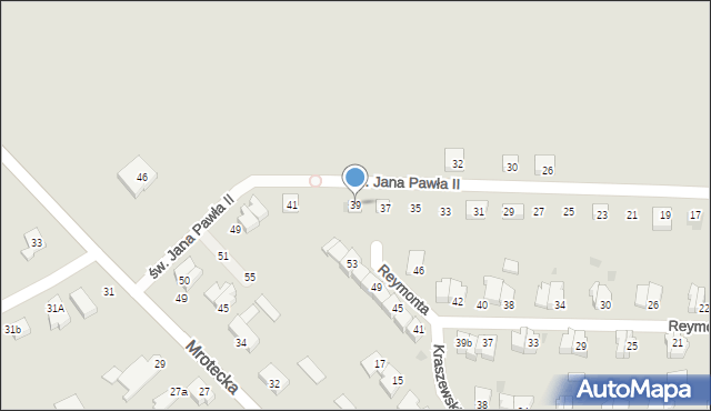 Nakło nad Notecią, św. Jana Pawła II, 396, mapa Nakło nad Notecią