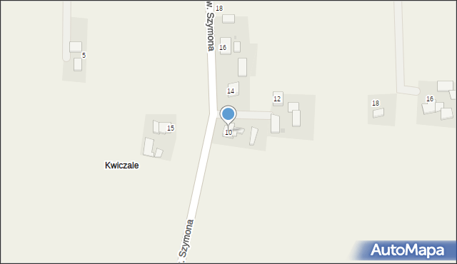 Nidek, św. Szymona, 10, mapa Nidek