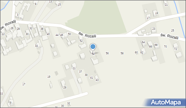 Niedzica, św. Rozalii, 54, mapa Niedzica