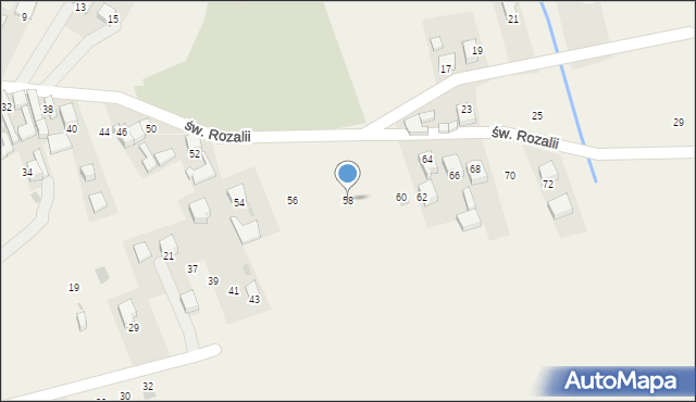 Niedzica, św. Rozalii, 58, mapa Niedzica