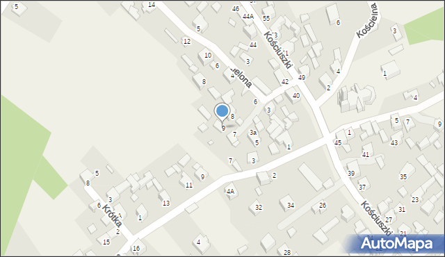 Niegowonice, św. Jana, 9, mapa Niegowonice