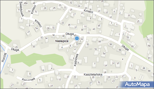 Nielepice, św. Jana Pawła II, 3, mapa Nielepice