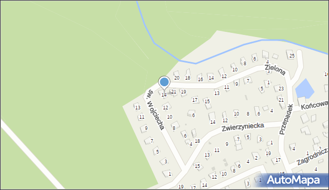 Nienawiszcz, św. Wojciecha, 14, mapa Nienawiszcz