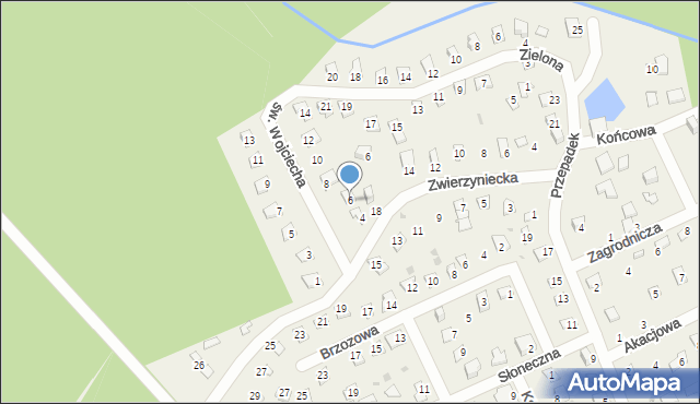 Nienawiszcz, św. Wojciecha, 6, mapa Nienawiszcz