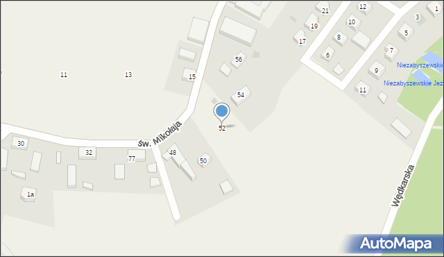 Niezabyszewo, św. Mikołaja, 52, mapa Niezabyszewo