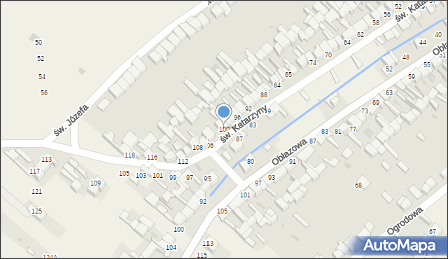 Nowa Biała, św. Katarzyny, 100, mapa Nowa Biała