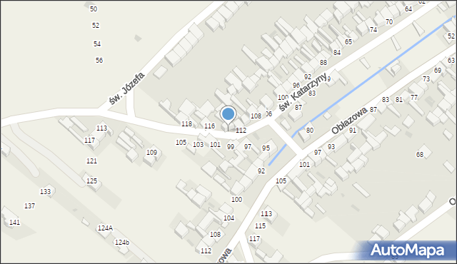 Nowa Biała, św. Katarzyny, 114, mapa Nowa Biała