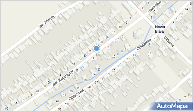 Nowa Biała, św. Katarzyny, 17, mapa Nowa Biała