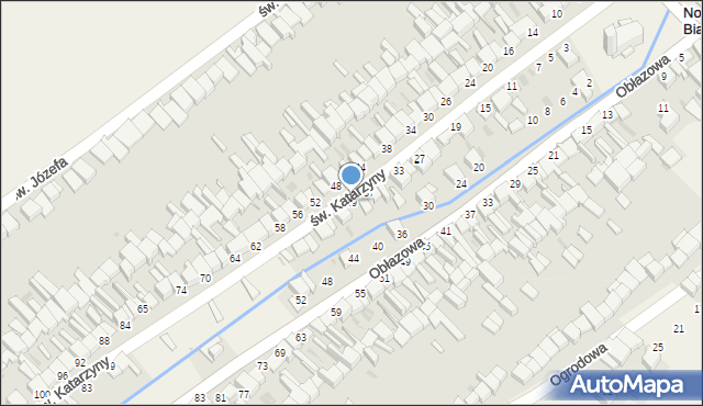 Nowa Biała, św. Katarzyny, 39, mapa Nowa Biała