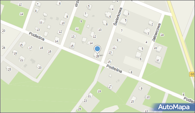Nowa Łuka, Świerkowa, 16, mapa Nowa Łuka