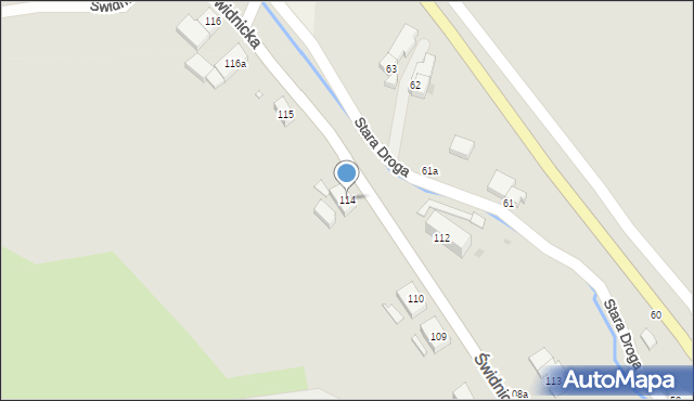 Nowa Ruda, Świdnicka, 114, mapa Nowa Ruda