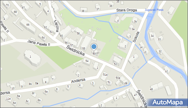 Nowa Ruda, Świdnicka, 53, mapa Nowa Ruda