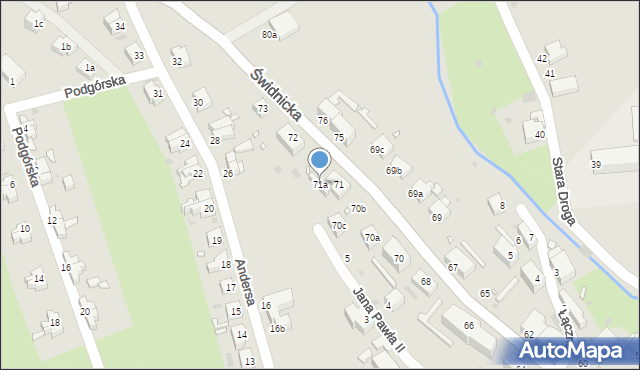 Nowa Ruda, Świdnicka, 71a, mapa Nowa Ruda