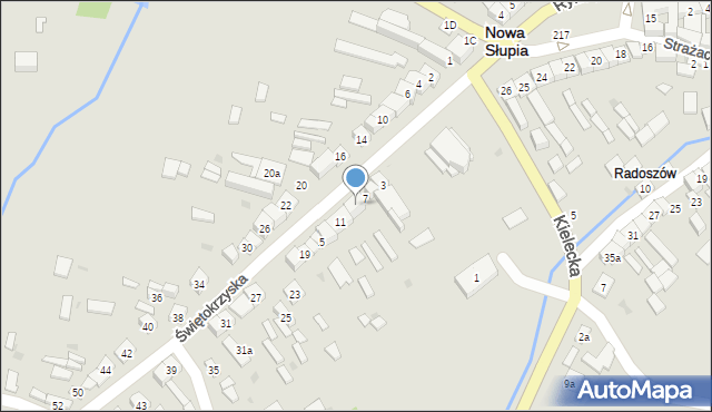 Nowa Słupia, Świętokrzyska, 9, mapa Nowa Słupia