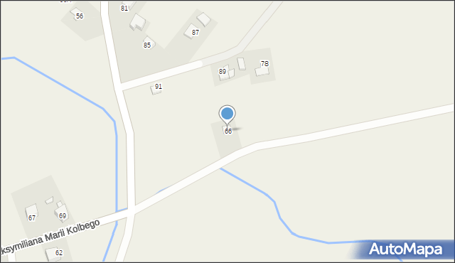 Nowa Wieś, św. Maksymiliana Marii Kolbego, 66, mapa Nowa Wieś