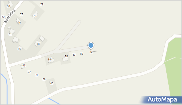 Nowa Wieś, św. Maksymiliana Marii Kolbego, 84, mapa Nowa Wieś