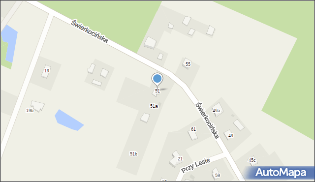 Nowa Wieś, Świerkocińska, 51, mapa Nowa Wieś